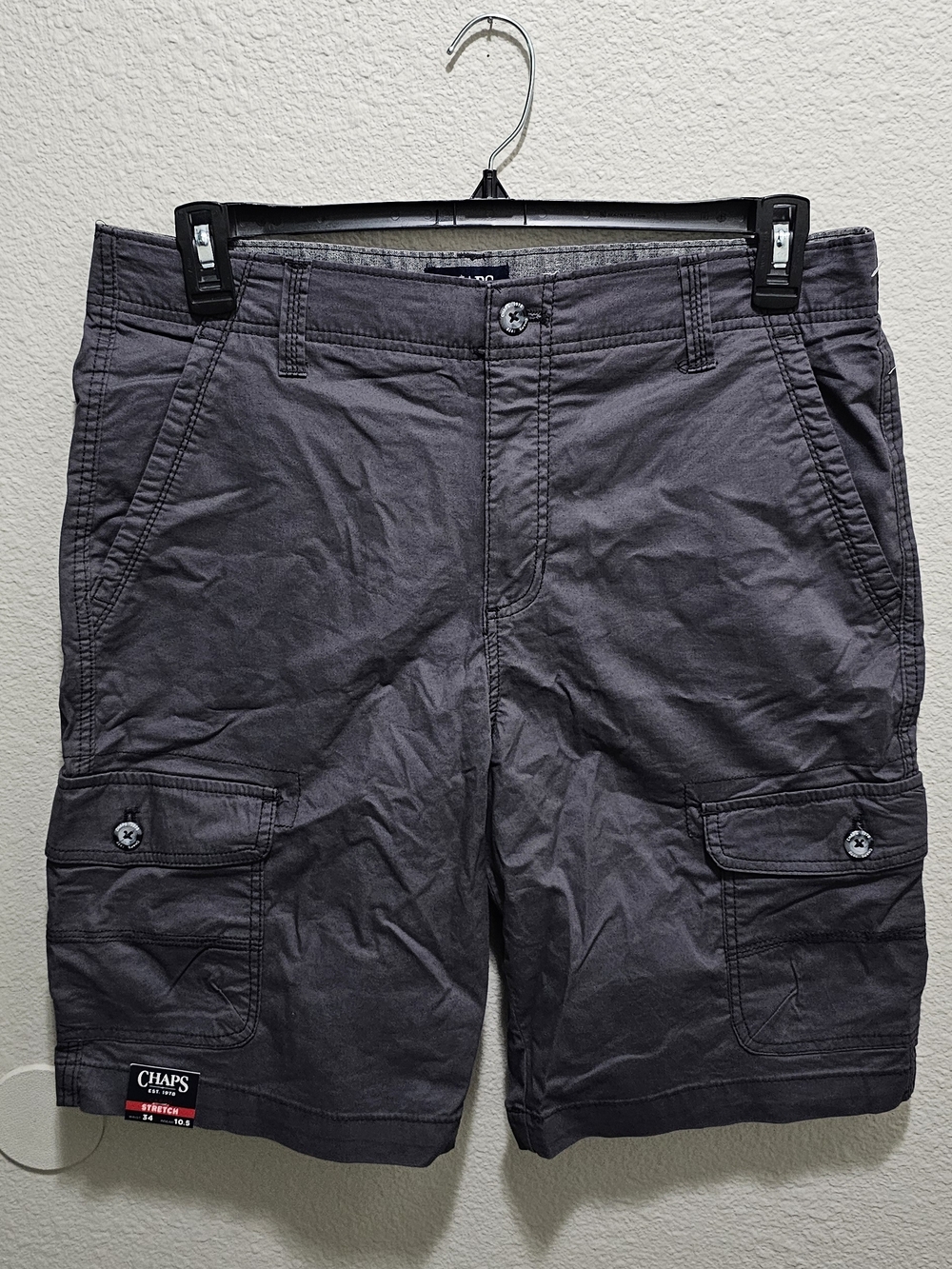 Chaps Men’s Charcoal Gray Cargo Shorts